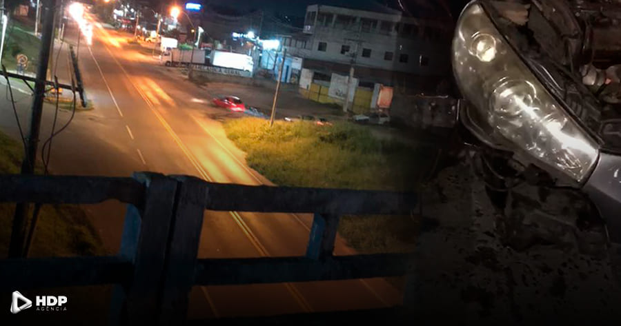 Foi a mão de Deus: Carro escapa de cair de viaduto em Salvador e família escapa ilesa